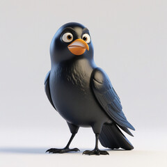 3d robin with a sign