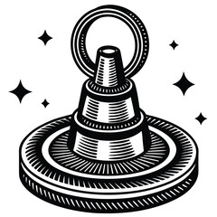 Silhouette of a Sandcastle Set Bucket and Shovel