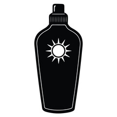 Sunscreen Spray Bottle Silhouette