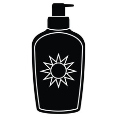 Silhouette of a Sunscreen Spray Bottle