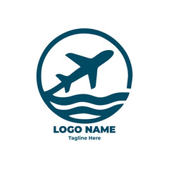 Travel company logo vector and map symbol for tourism brand identity, journey icon design, vacation trip badge, modern graphic for travel agency and holiday branding