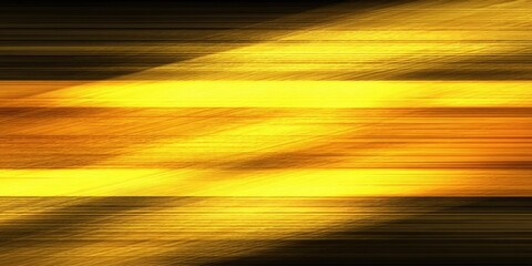 Abstract Nature Landscape with Dynamic Horizontal Lines in Bright Yellow and Gold Tones