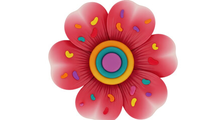 Isolated Flower with Sprinkles