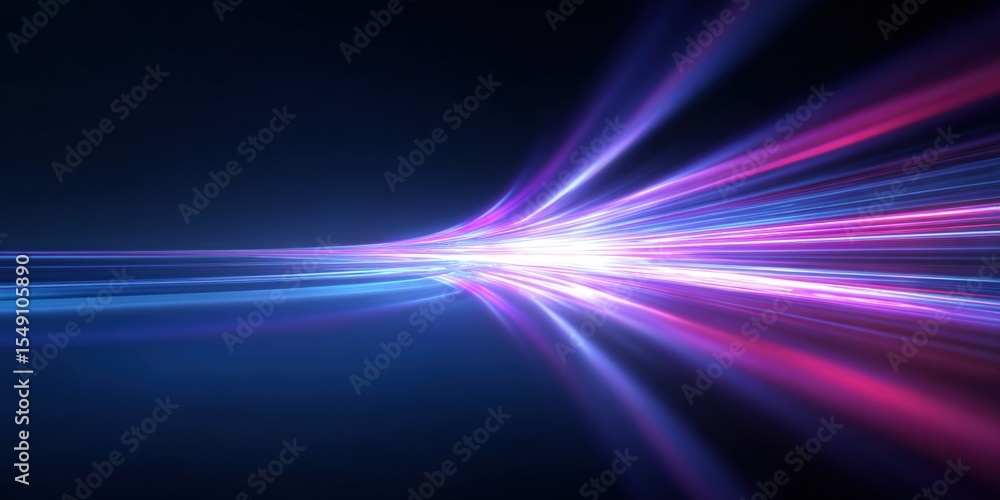 Poster long exposure abstract light streaks with vibrant neon glow and dynamic motion