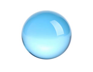 Crystal ball isolated on white, mystical object for fortune telling.