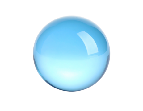 Crystal ball isolated on white, mystical object for fortune telling.