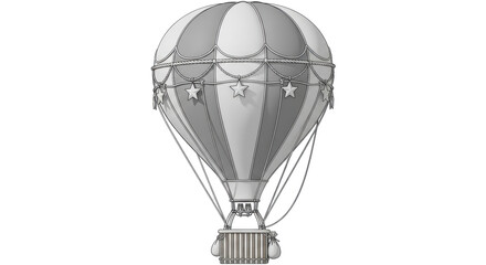 Isolated Hot Air Balloon Vintage