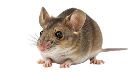 Isolated Brown Mouse on White Background