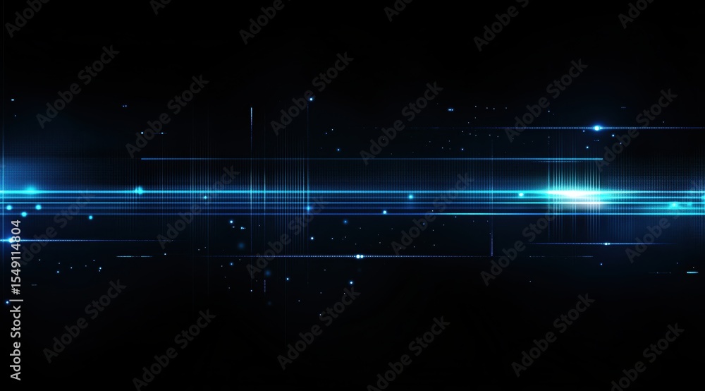 Poster digital flow: a mesmerizing illustration of glowing lines against a dark backdrop, symbolizing conne