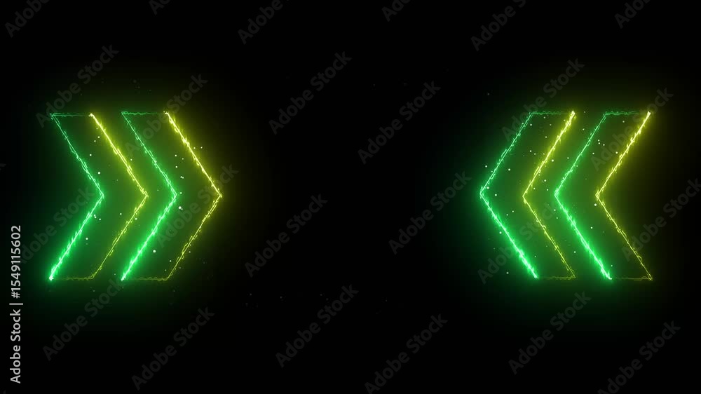 Poster neon lights motion loops arrows circular motion draws and beautiful lights background linear lamp. b