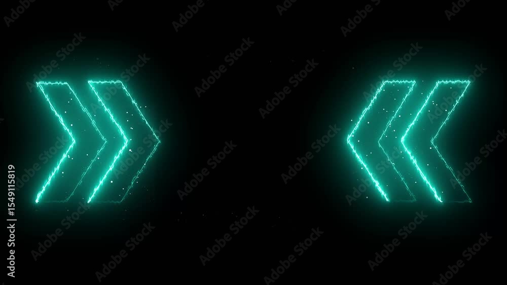 Poster neon lights motion loops arrows circular motion draws and beautiful lights background linear lamp. b