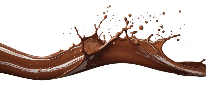 chocolate splash isolated on white background
