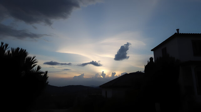 Beautiful cloudy evening in Peyia, Pathos, Cyprus