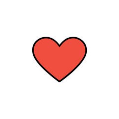 Heart Symbol Vector Illustration for Romance Love Poster and Valentines Day Theme