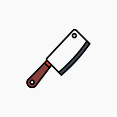 Meat Cleaver Vector Art for Butchery Branding and Restaurant Kitchen Promotions