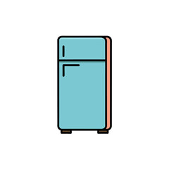 Refrigerator Vector Illustration for Kitchen Appliance Design and Product Branding