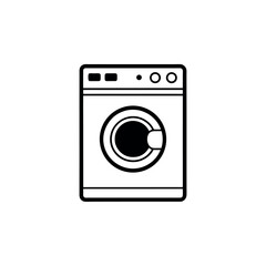 Washing Machine Vector Illustration for Laundry Equipment and Household Appliances