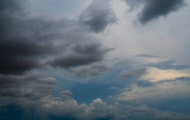 Cloud storm sky dark rain lightning thunder stormy typhoon nature light scene rainy atmosphere...