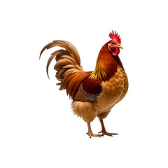 Fototapeta premium rooster isolated on white background
