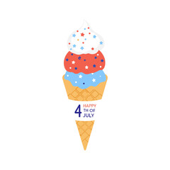 Popsicle Flag Delight – ‘Happy 4th of July’ on Refreshing Patriotic Treat