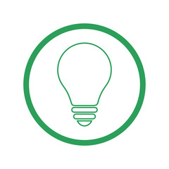 Light bulb icon isolated on transparent background