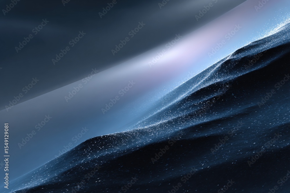 Aufkleber surreal abstract scene of a cosmic celestial landscape with dynamic swirling nebula clouds and spark