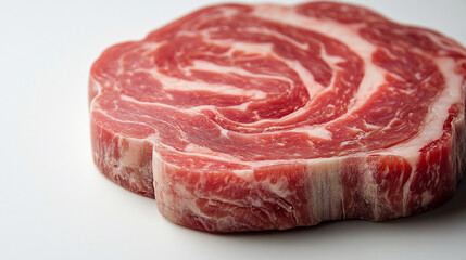 raw meat on a white background