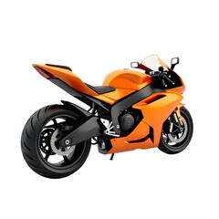 red motorcycle on white background