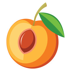 Half peach with visible pit