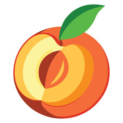 Half peach with visible pit