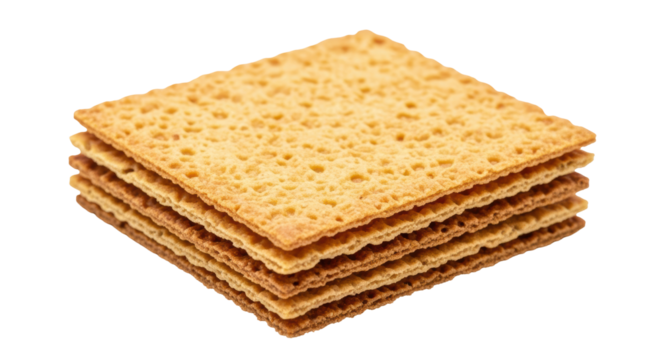 Isolated Matzah Crackers Stack