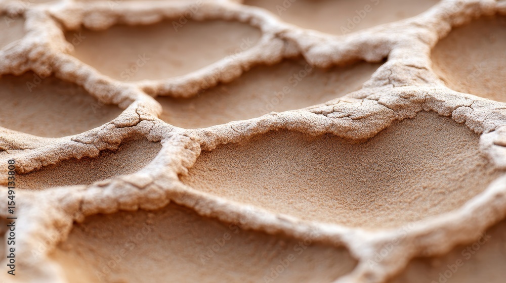 Poster this close-up image captures the delicate and intricate texture of sand, revealing unique patterns a