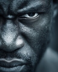 Obraz premium Close Up Portrait of an Angry Man
