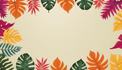 Minimal Summer Tropical Border Frame