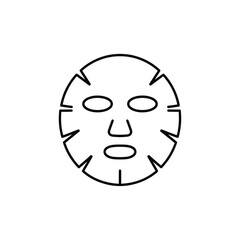Minimalist Facial Mask Icon for Skincare and Beauty Concepts