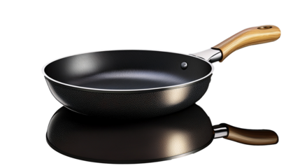 High-Quality Non-Stick Frying Pan with Wooden Handle for Delicious Cooking