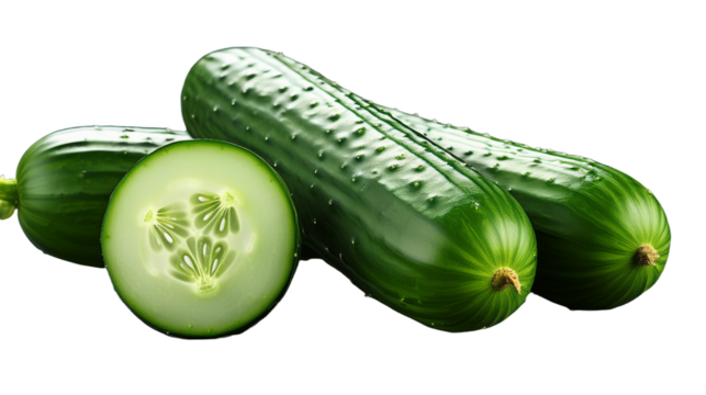 Fresh Green Cucumbers High-Resolution Image of Crisp, Juicy Cucumbers
