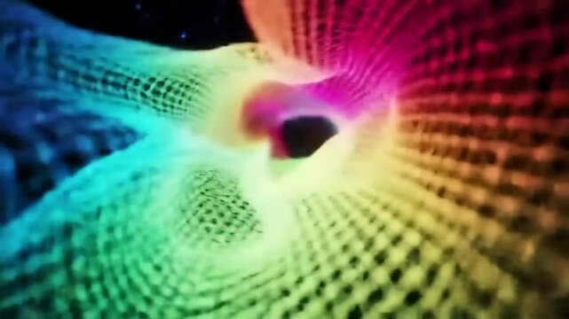 Hypersurface ribbon with rippling non-material waveforms in multidimensional space