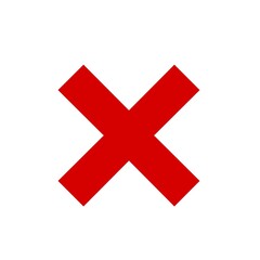 red  cross on white background 