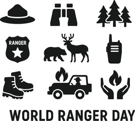 World Ranger Day, park ranger, wildlife conservation, forest, ranger hat, binoculars, nature protection, hiking boots, 