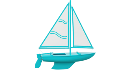 Isolated Sail Boat