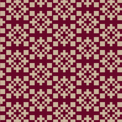 seamless pattern with red flowers