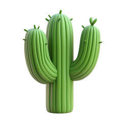 3d cartoon cactus plant