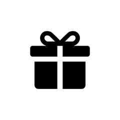 gift box with ribbon bow icon vector icon gift birthday Christmast happy celebrate 