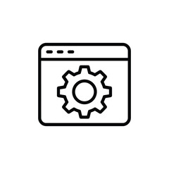 Website Settings Icon Simple line art icon