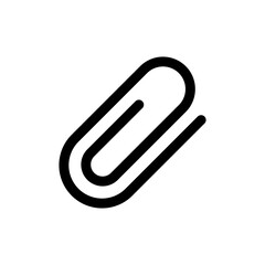 Paper Clip Attachment Button Tool Flat Icon Isolated Vector Illustration