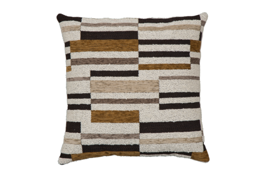 Geometric pattern decorative pillow isolated on transparent background