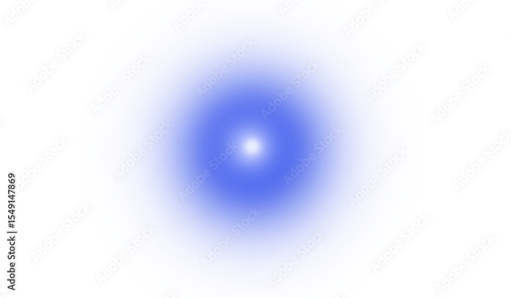 Wall mural blue abstract sphere glowing on a dark background with light reflections and cosmic design elements 