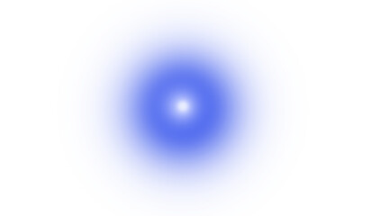 Blue abstract sphere glowing on a dark background with light reflections and cosmic design elements torch light flash