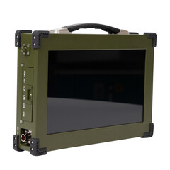 portable radio isolated on white background